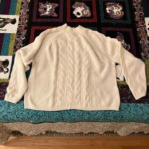 Cozy White Cable Knit Sweater